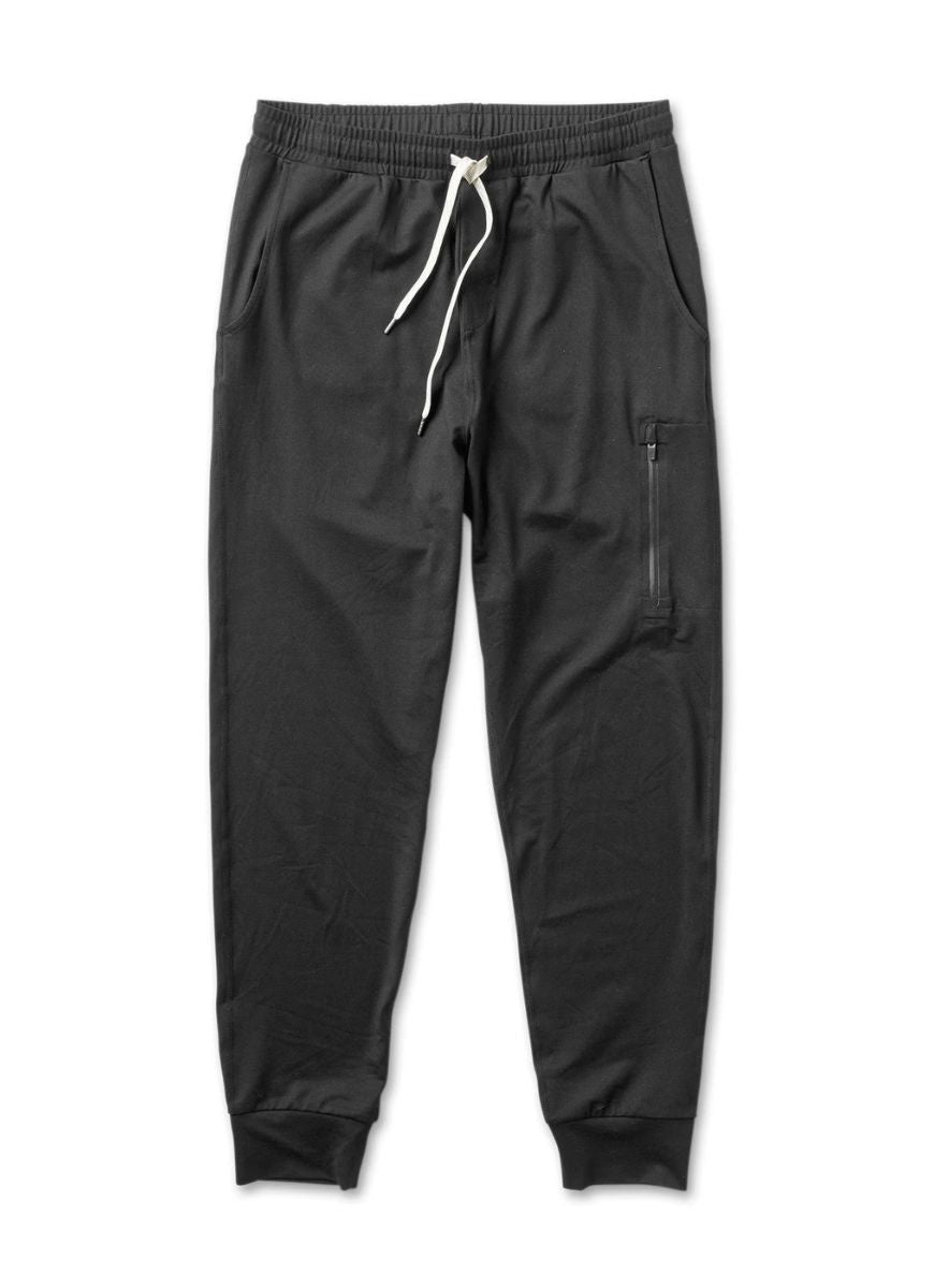 vuori Men's Sunday Performance Jogger in Black Flat Lay View