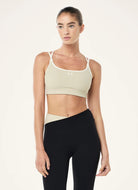 P.E Nation Terrace Sports Bra in Biscuit