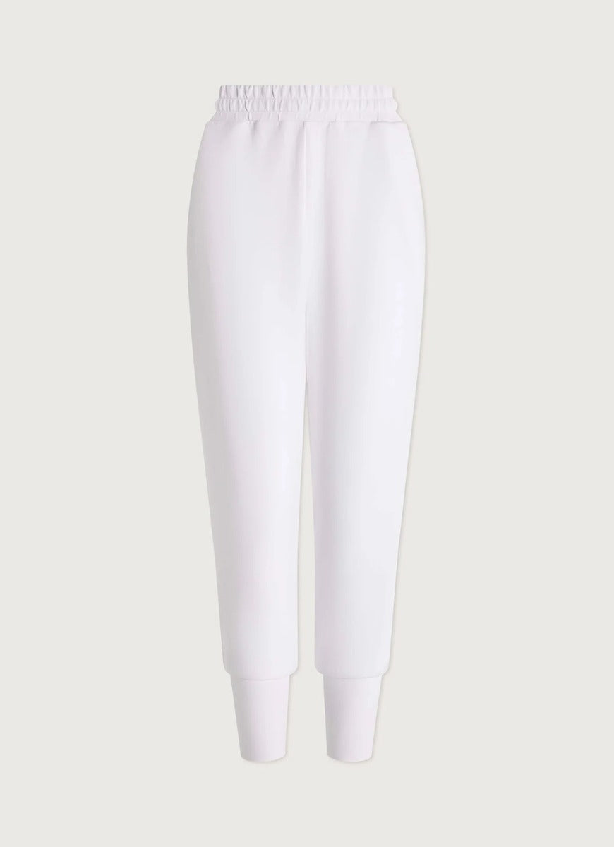 Varley The Slim Cuff Pant 25” in White Product Shot View