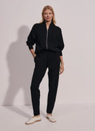 Varley The Slim Zip Hem Pant 29.5” in Black Full Length Front View