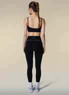 437 The Studio Legging in Black/Crème Full Length Back View