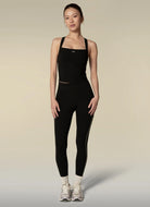 437 The Studio Legging in Black/Crème Front View