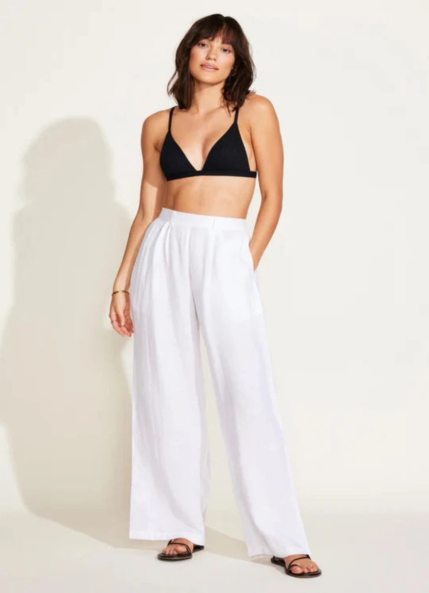 Vitamin A The Getaway Linen Pant in White