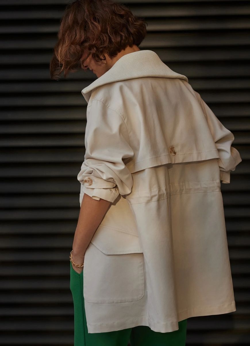 Varley Beckton Utility Jacket in Birch Back View