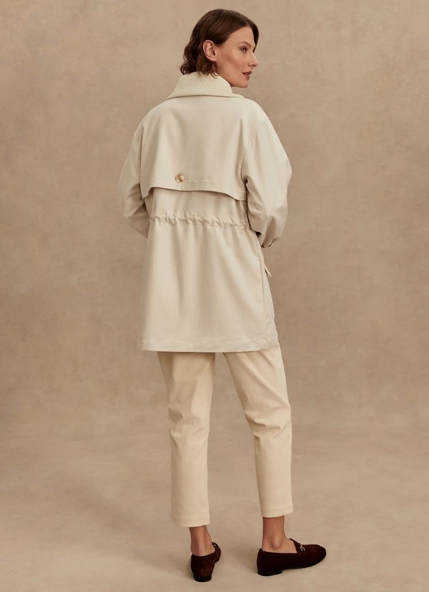 Varley Beckton Utility Jacket in Birch Full Length Back View