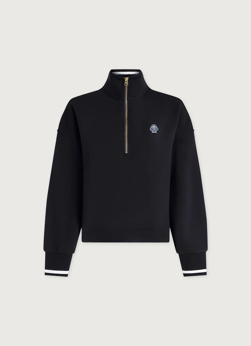 Varley Bertie Half Zip Sweatshirt in Navy Product Shot View