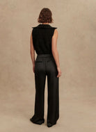 Varley Bryden 2.0 Wide Leg Pant 29.5” in Black Full Length Back View