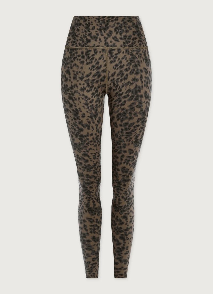 Varley Freesoft High Rise Legging 25” in Brown Contrast Cheetah Product Shot View