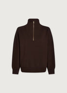 Varley Hawley Half Zip Sweatshirt in Coffee Bean Product Shot View