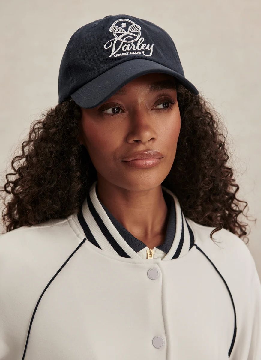 Varley Jepson Club Jacket in White Close Up Front View