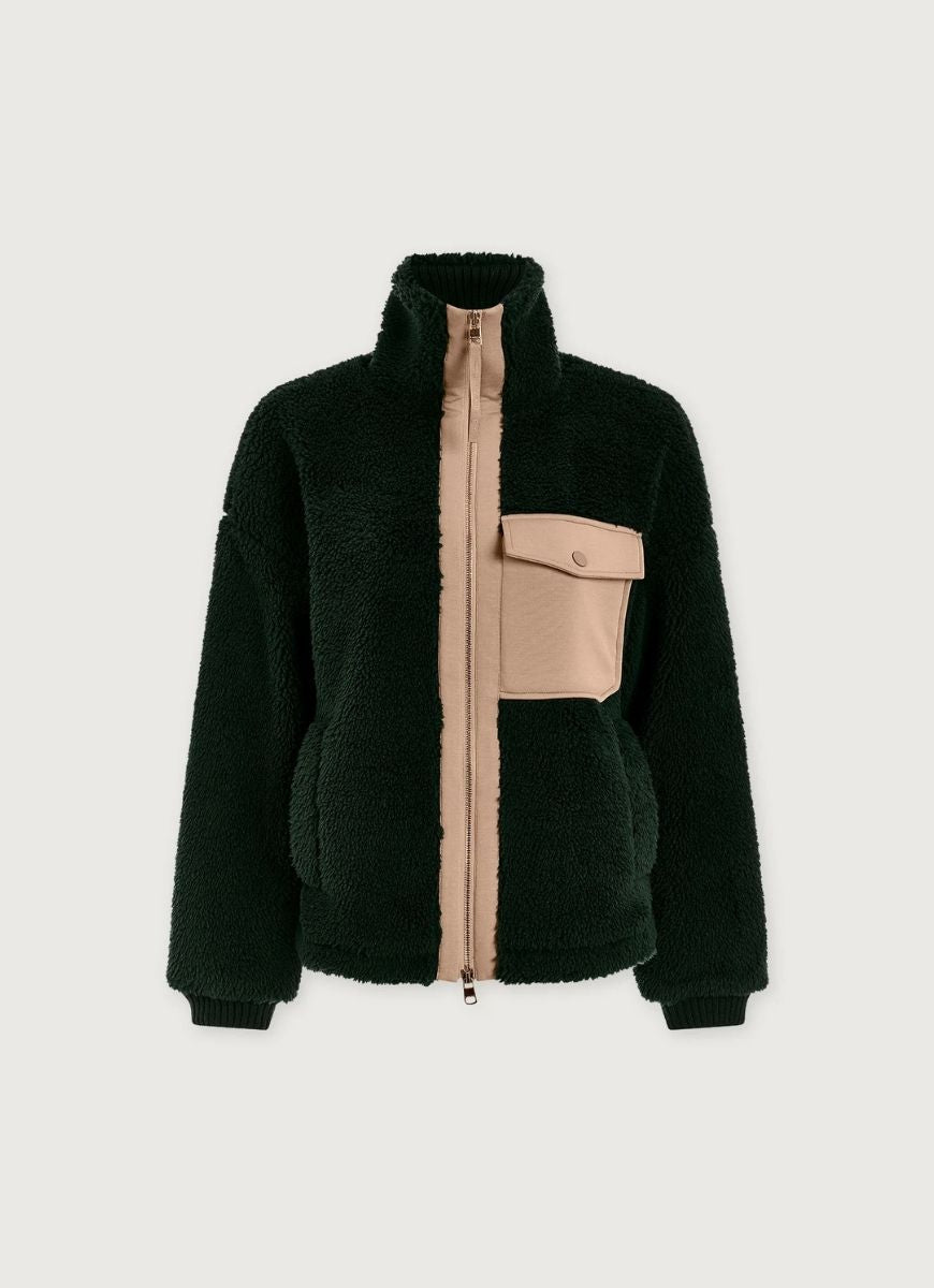 Varley Lowell Sherpa Jacket in Pine Grove Product Shot View