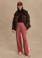 Varley The Roseville Down Jacket in Coffee Bean Full Length Front View