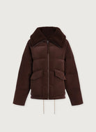 Varley The Roseville Down Jacket in Coffee Bean Product Shot View