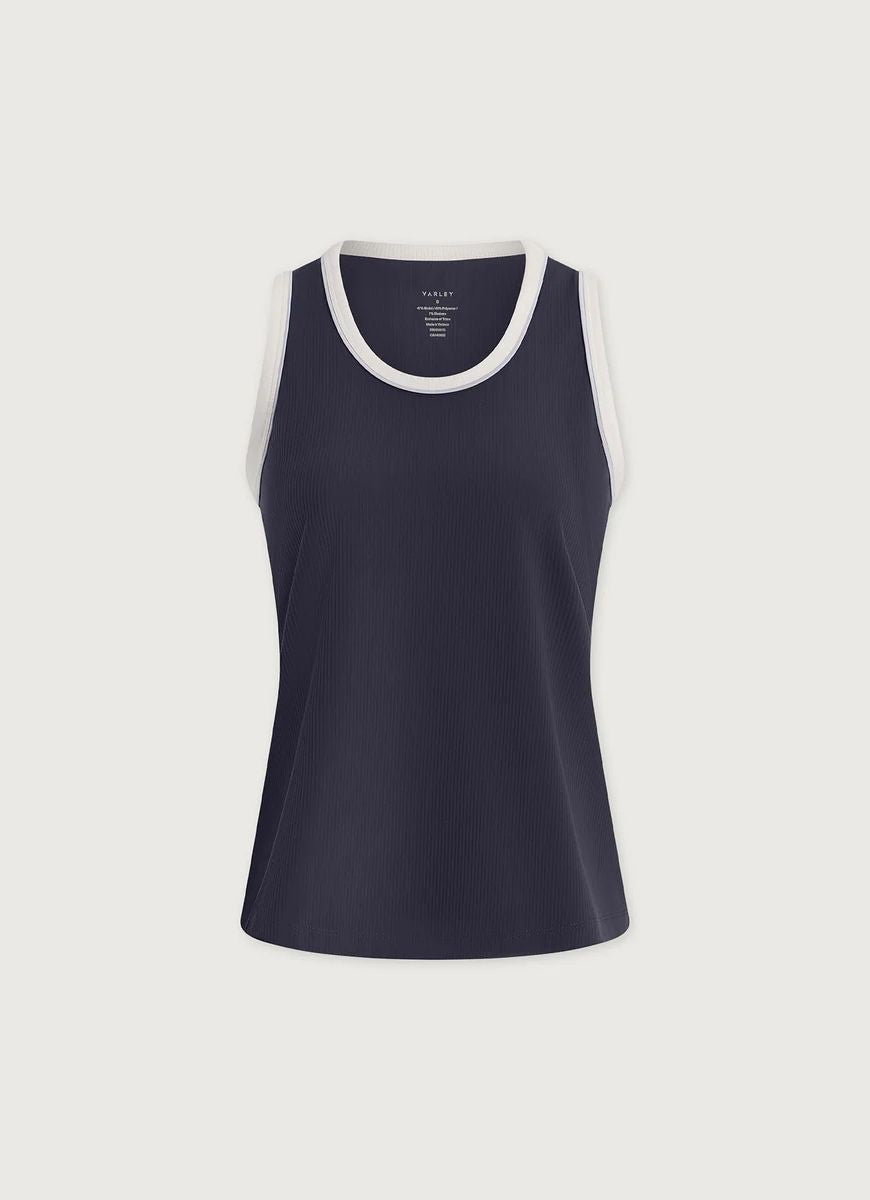 Varley Tegan Performance Tank inBlue Nights Product Shot View