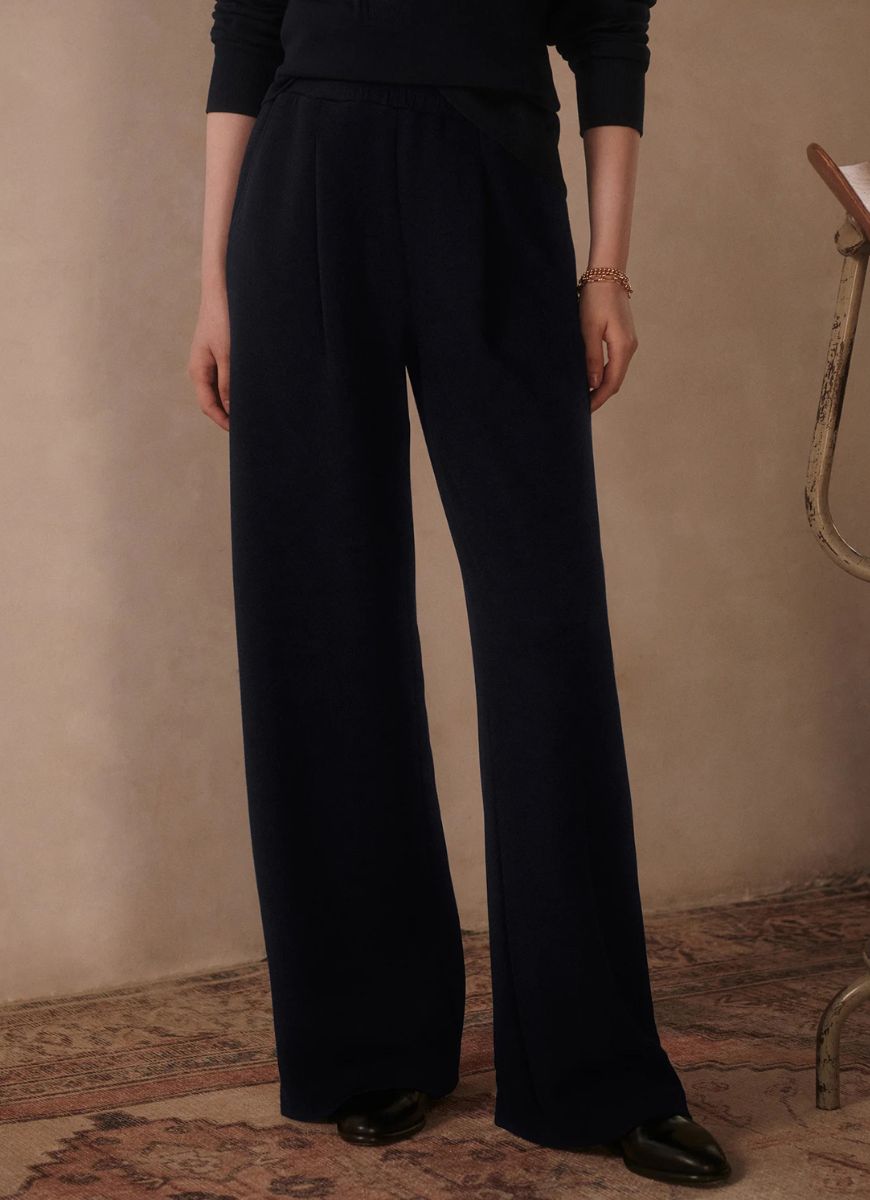 Varley The Extra Wide Leg Pant 29.5" in Navy