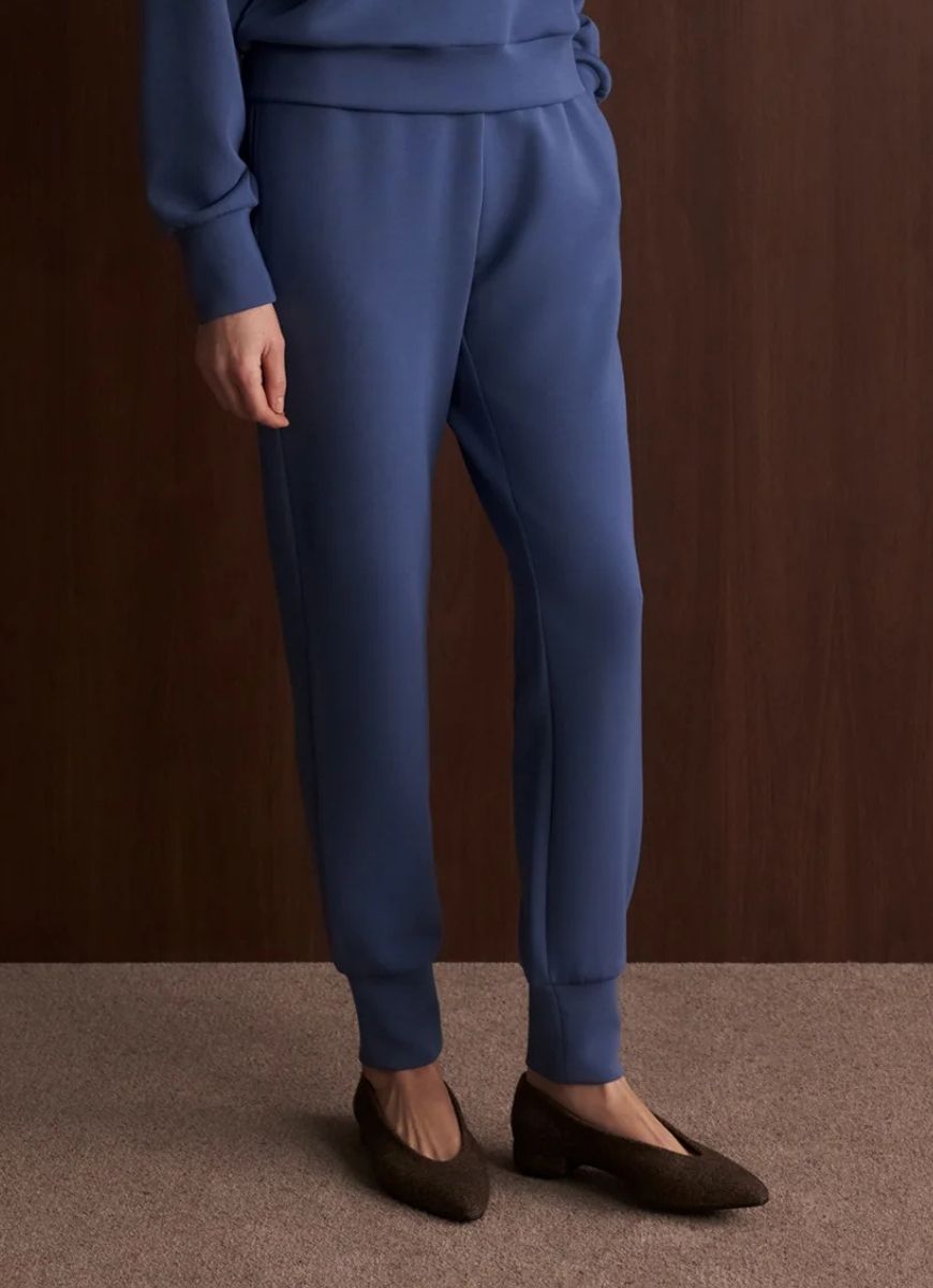 Varley The Slim Cuff Pant 27.5” in Bijou Blue Front View
