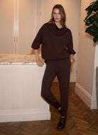 Varley The Slim Cuff Pant 27.5” in Coffee Bean Full Length Front View