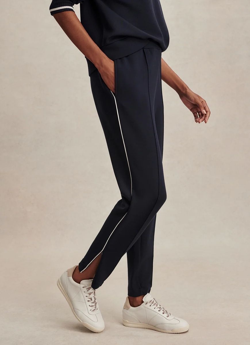 Varley The Slim Pintuck Pant 27.5” in Navy