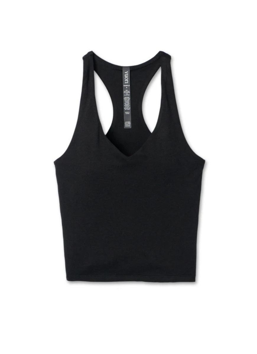 Vuori Halo Performance Crop 2.0 in Black Product Shot View