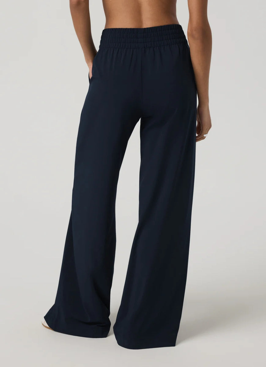 Vuori Villa Wideleg Pant in Ink Back View