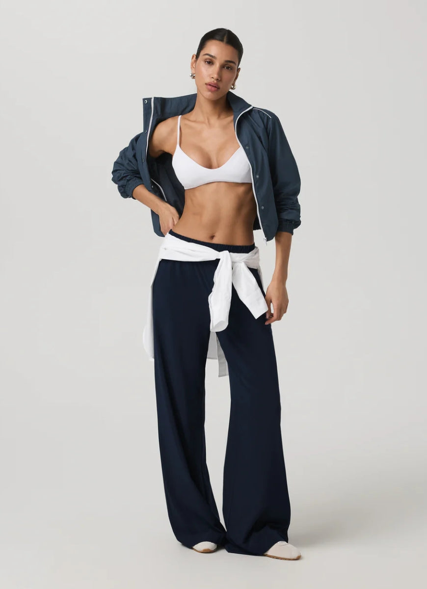 Vuori Villa Wideleg Pant in Ink Front View