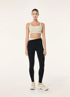 P.E Nation Wander Full Length Legging in Black/Biscuit Full Length Front View