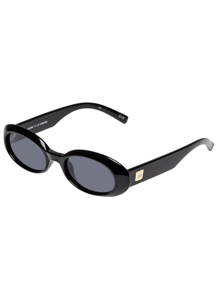 Le Specs Work It! Sunglasses in Black Side View