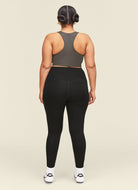 Girlfriend Collective 
High Rise Compressive Full Length Legging in Black Alternate Back View
