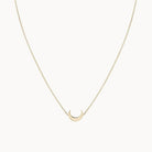 bluboho Everyday Little Crescent Moon Necklace in 14K Gold