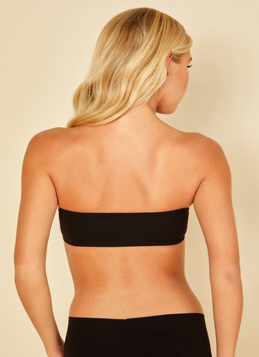 Cosabella Free Cut Micro Bandeau in Black Back View