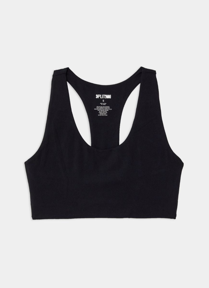 Splits59 Sara Airweight Sports Bra in Black Product Shot View