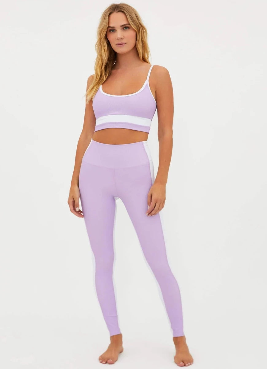 BEACH RIOT Colorblock Legging in Orchid Bloom Front View
