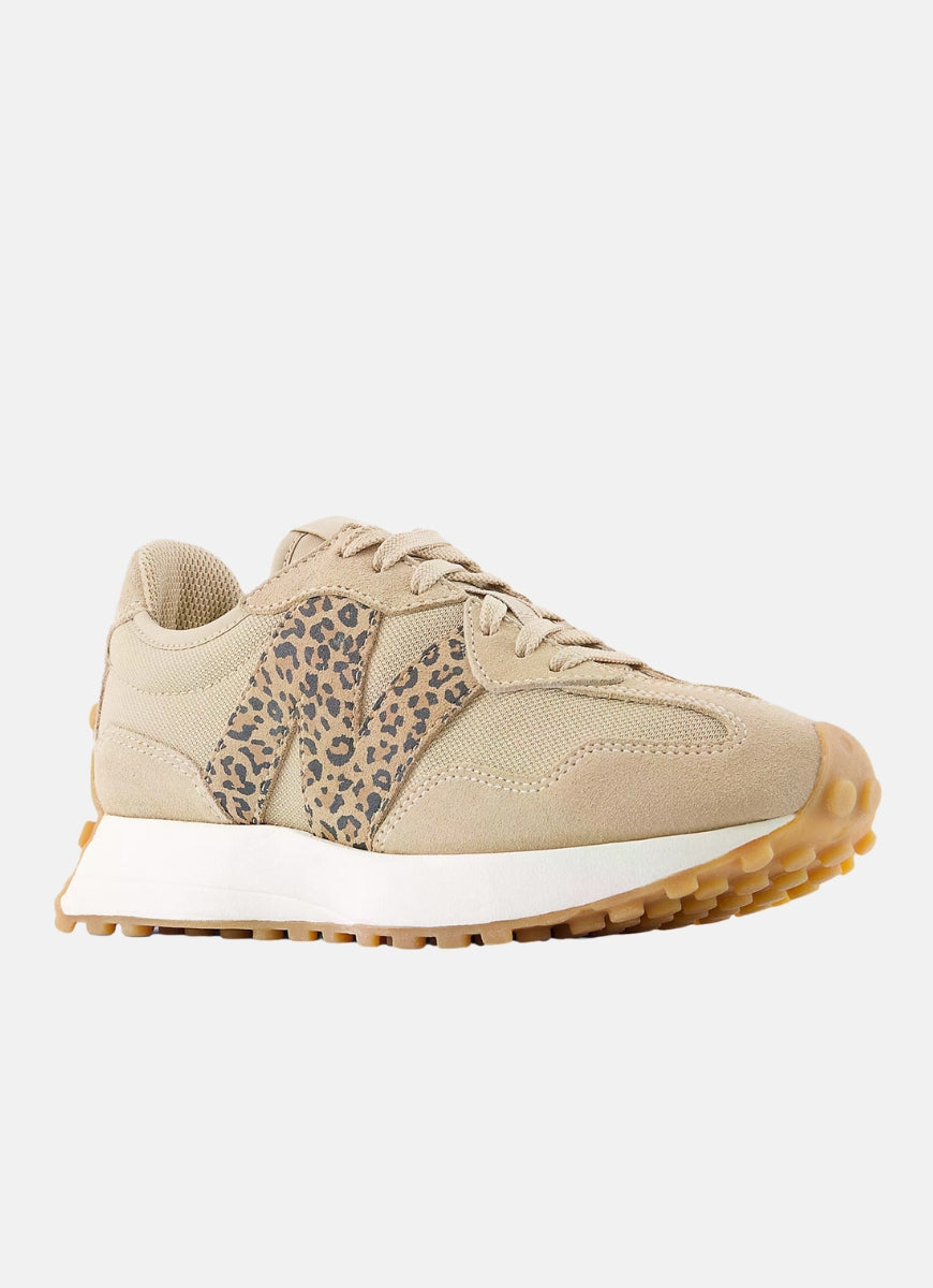 New Balance Women's 327 Running Shoe in Incense Angled Side View