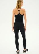 Splits59 Airweight Tank Top in Black Full Length Back View