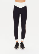 The Upside Alcaraz 25in High Midi Pant in Black Waist Down Front View