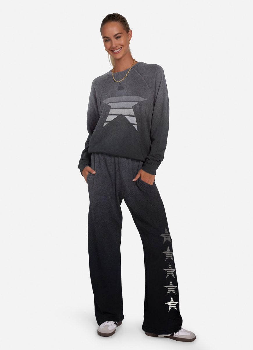 Lauren Moshi Anela Crew Sweatshirt in Ombre Star Front View