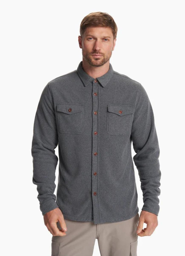 Men's Vuori Aspen Shirt Jacket in Heather Grey