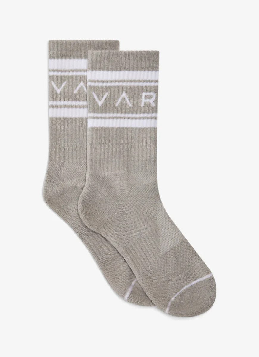 Varley Astley Active Sock in Cement/Snow White