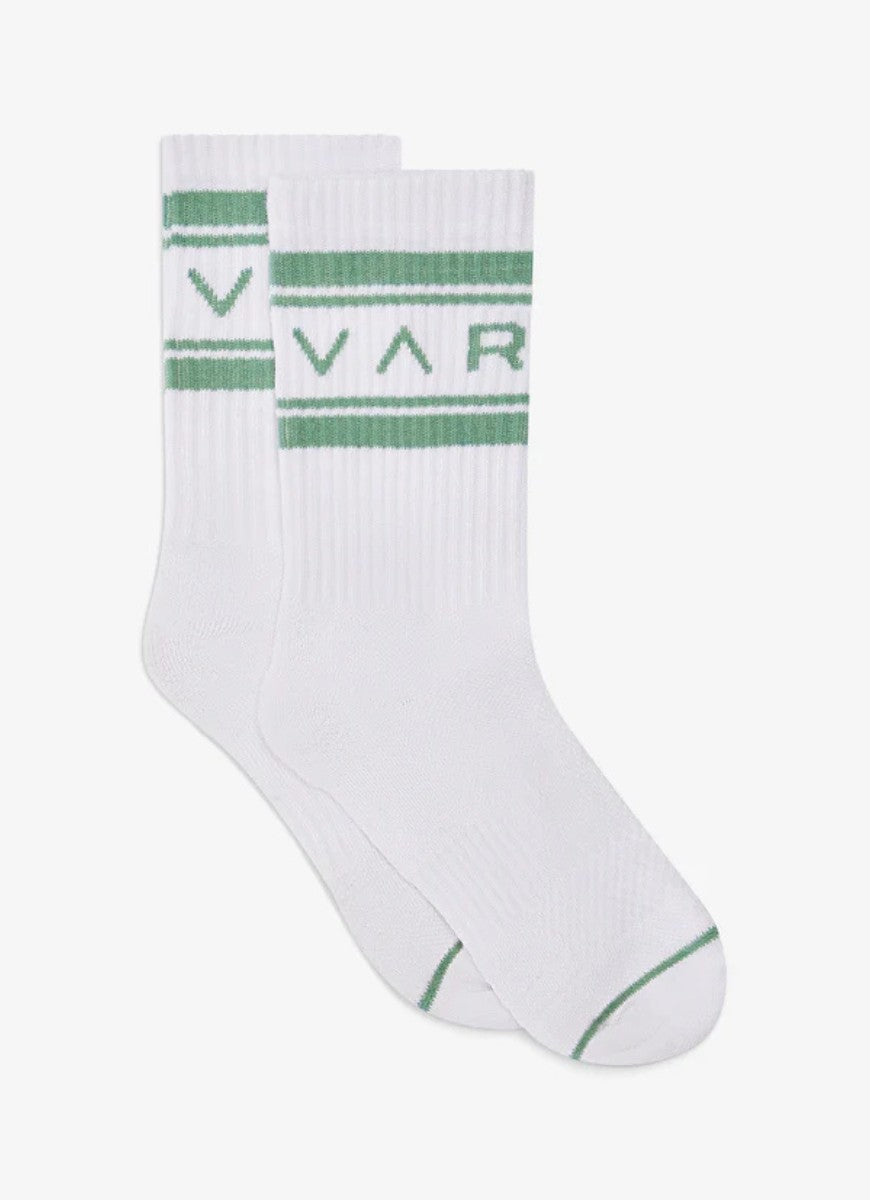 Varley Astley Active Sock in White/Cool Sage