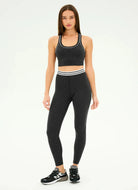 Splits59 Bailey Active Rib Bralette in Heather/Graphite Full Length Front View