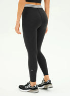 Splits59 Bailey High Waist Active Rib 7/8 Legging in Heather/Graphite Back View