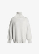 Varley Barker High Neck Sweat in Ivory Marl Product Shot View