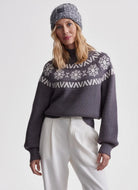 Varley Bowen Fairisle Pullover in Grey Marl