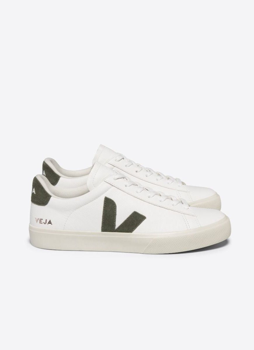 Veja Women's Campo Sneaker in White/Kaki
