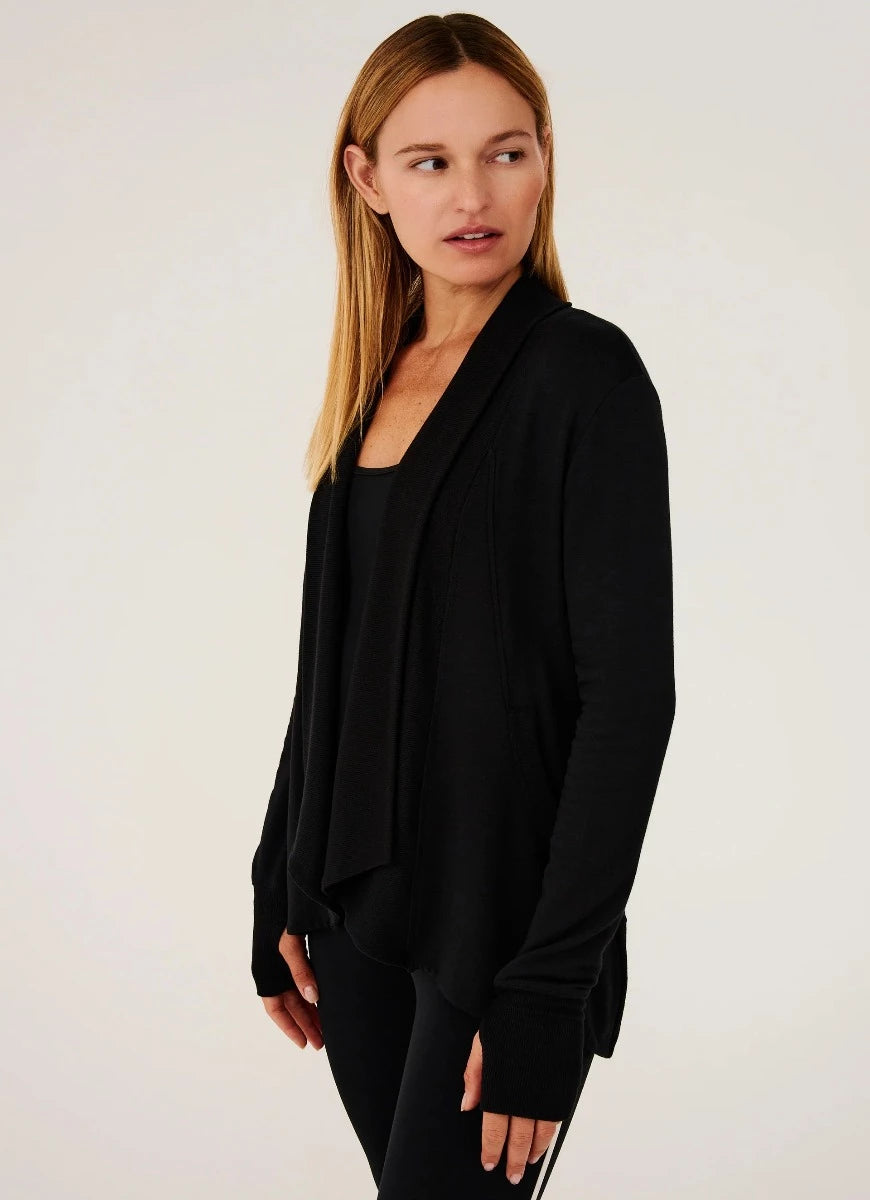 Black fleece cardigan sales women's