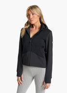 Vuori Women's Chilled Out Full Zip Jacket in Washed Black