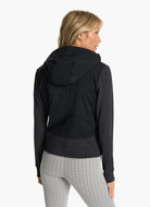 Vuori Women's Chilled Out Full Zip Jacket in Washed Black Back View