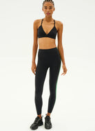 Splits59 Clare High Waist Rigor 7/8 Legging in Black/Grass Full Length Front View