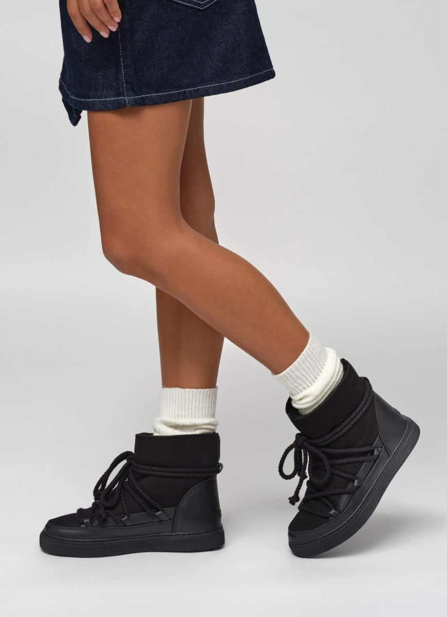 INUIKII Classic Women's Sneaker Boot in Black Shown Worn by Model