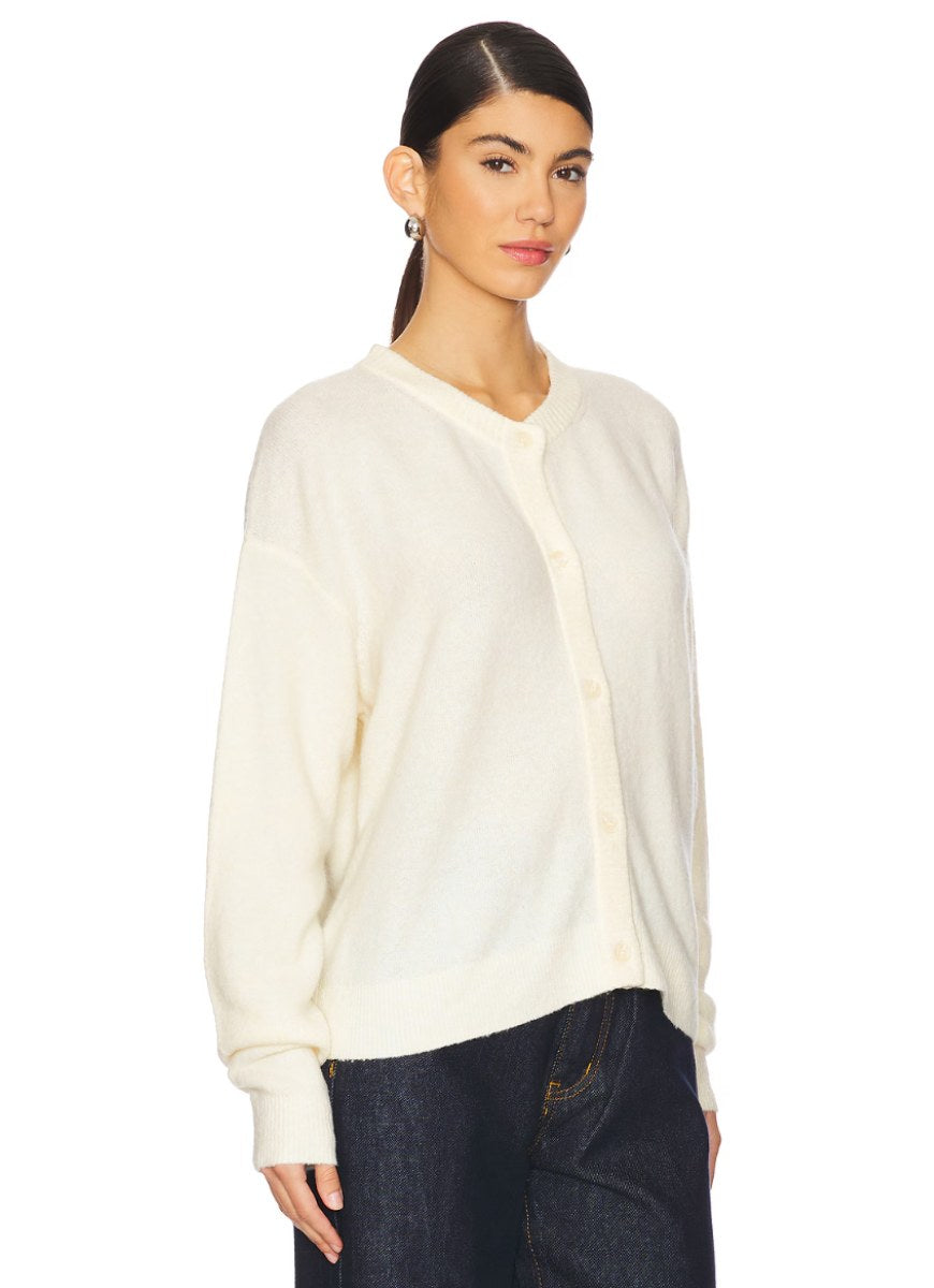 American Vintage Damsville Cardigan in Pannacotta Angled Side View